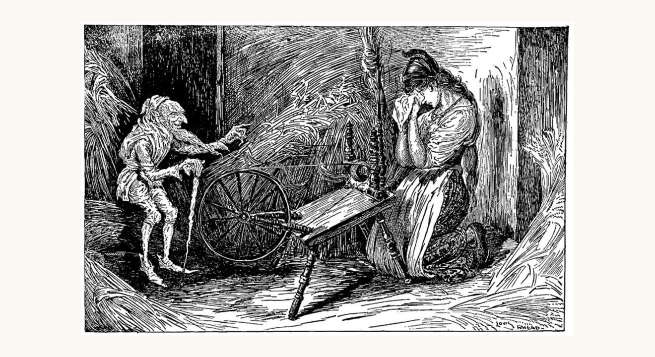 funny bad fairy tales thumbnail with rumplestiltskin